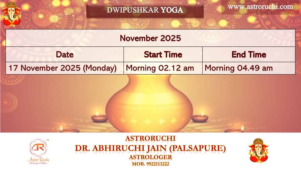 Astroruchi Abhiruchi Palsapure Dwipurshkar Yog Nov 2025