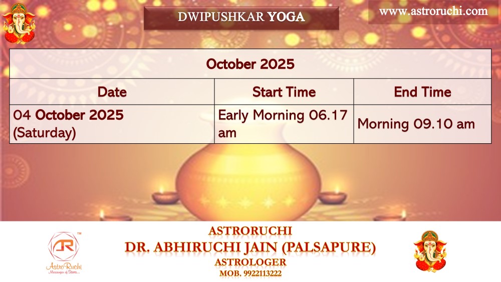 Astroruchi Abhiruchi Palsapure Dwipurshkar Yog Oct 2025