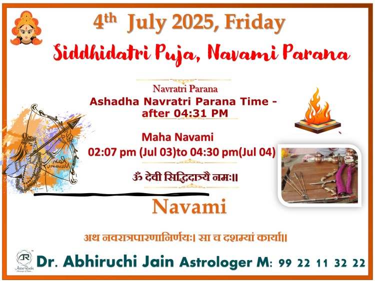 Astroruchi Abhiruchi Palsapure Ashadh Navaratri Muhurat 2025