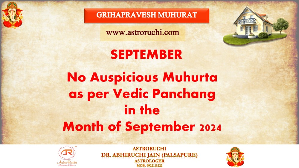 Astroruchi Abhiruchi Palsapure Griha Pravesh Muhurat Sep 2024