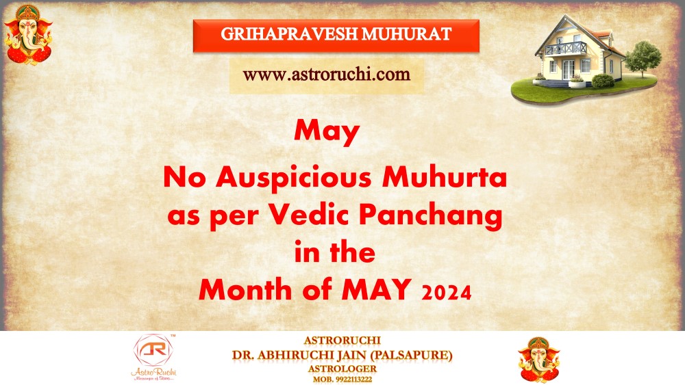 Astroruchi Abhiruchi Palsapure Griha Pravesh Muhurat May 2024