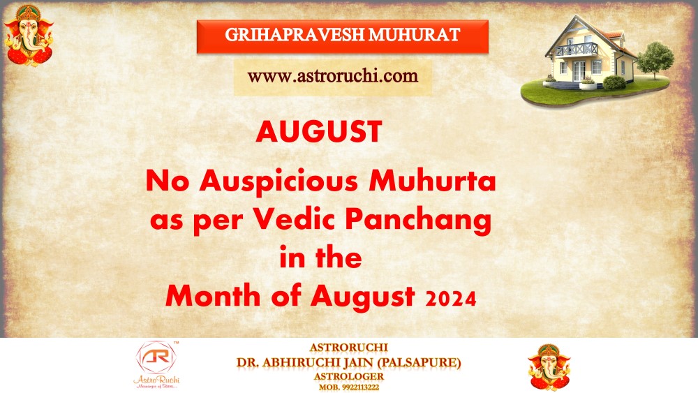 Astroruchi Abhiruchi Palsapure Griha Pravesh Muhurat Aug 2024