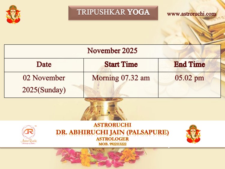 Astroruchi Abhiruchi Palsapure Tripushkar Yog Nov 2025