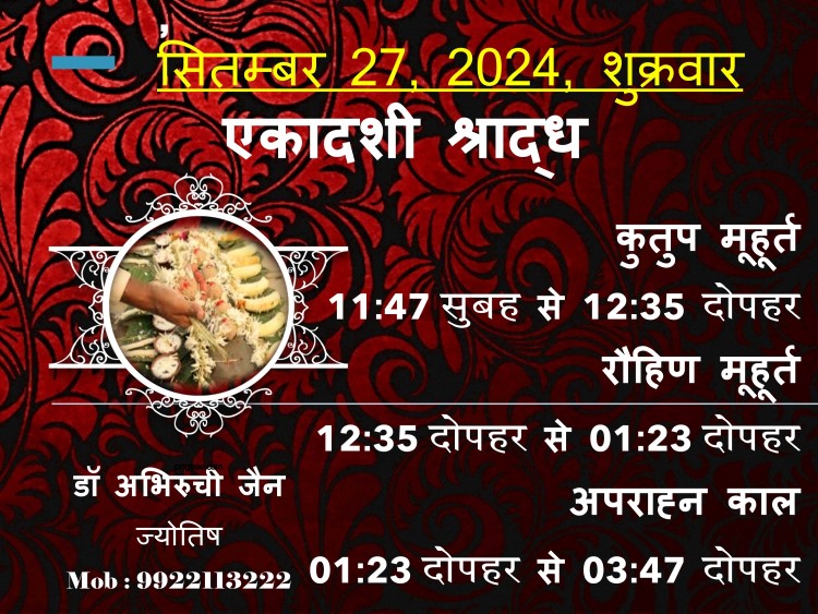 Astroruchi Abhiruchi Palsapure PitruPaksha 27 Sep 2024