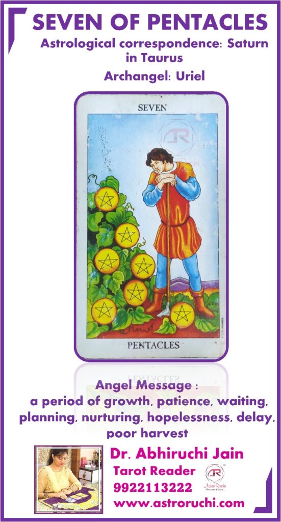 Best astrologer | Astroruchi Abhiruchi Palsapure Tarot Card Seven Of Pentacles
