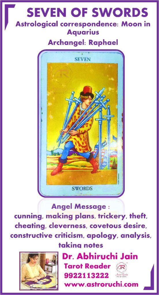 Best astrologer | Astroruchi Abhiruchi Palsapure Tarot Card Seven Of Swords